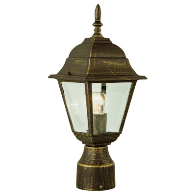 Trans Globe Lighting 4414 BK 1 Light Post Lantern in Black